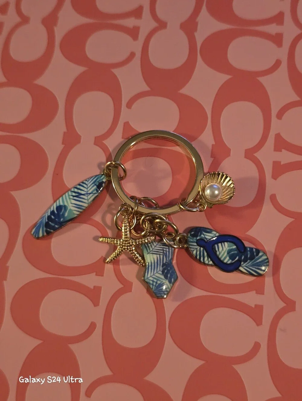Beach Theme Bag Charm/ Keychain NEW